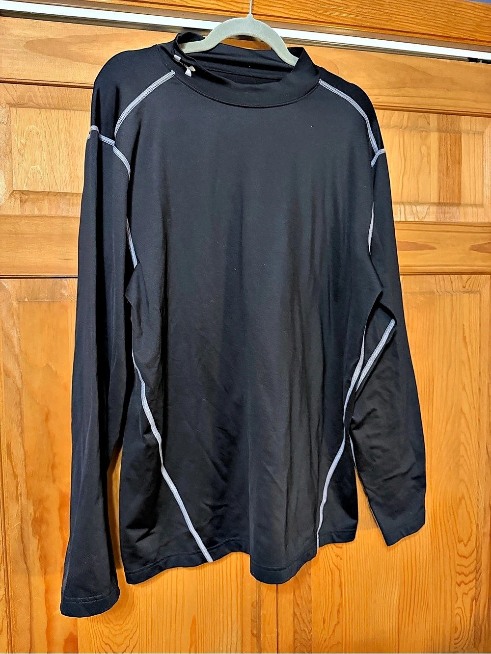 Under Armour ColdGear Fitted Long-Sleeve Mock Men's Shirt Black 2XL